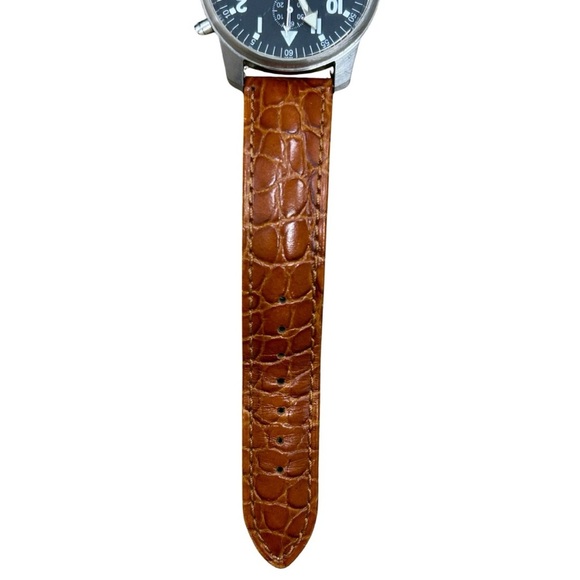 Orvis Chronograph Men’s Watch – Stainless Steel & Brown Genuine Leather Strap - Picture 10 of 10